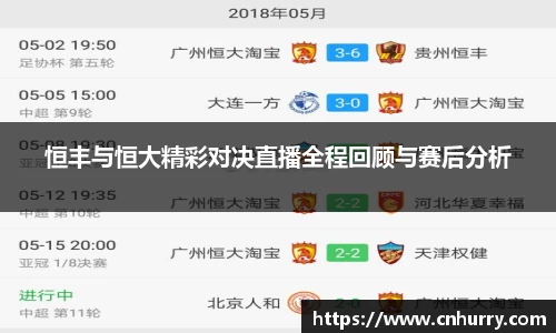 恒丰与恒大精彩对决直播全程回顾与赛后分析
